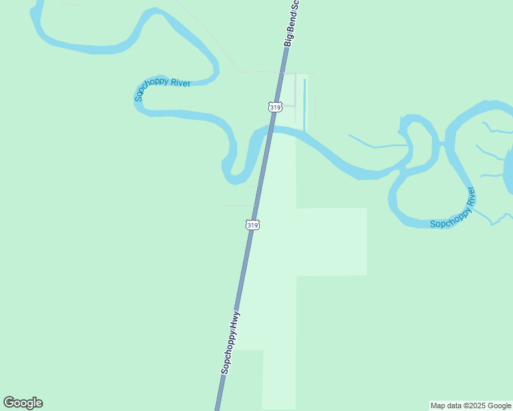 map of restaurants, bars, coffee shops, grocery stores, and more near 3300 Big Bend Scenic Byway Coastal Trail in Sopchoppy