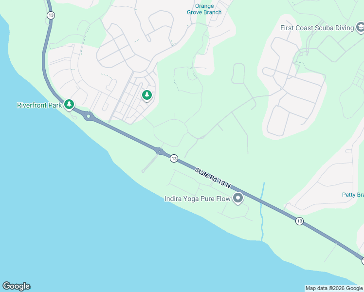 map of restaurants, bars, coffee shops, grocery stores, and more near 685 Kendall Crossing Drive in Saint Johns