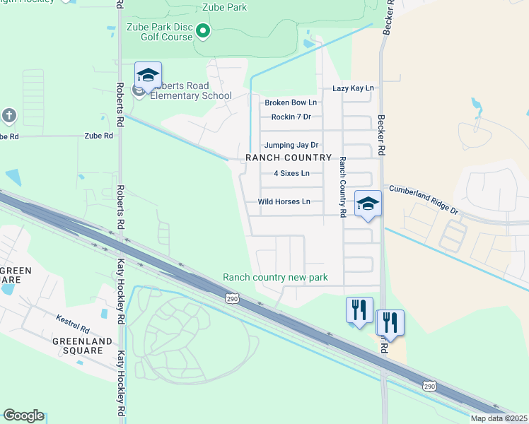 map of restaurants, bars, coffee shops, grocery stores, and more near 24410 Bar Kay Lane in Hockley