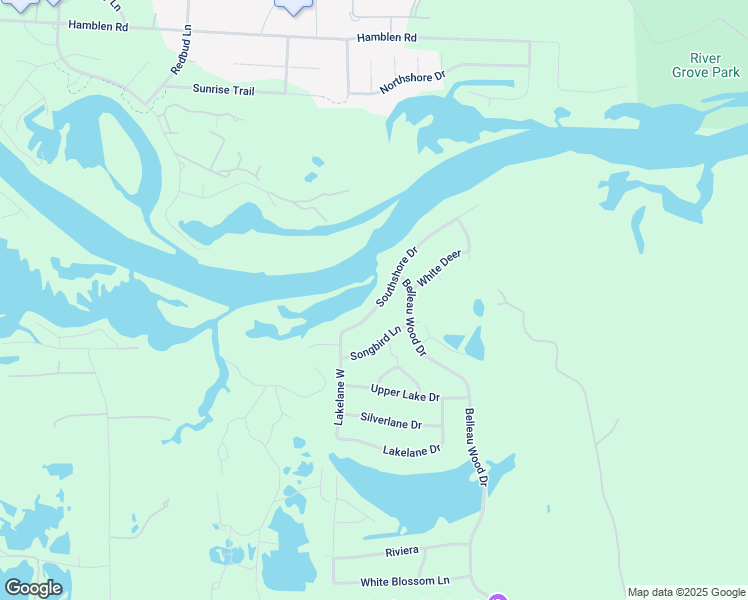 map of restaurants, bars, coffee shops, grocery stores, and more near 3233 Southshore Drive in Humble