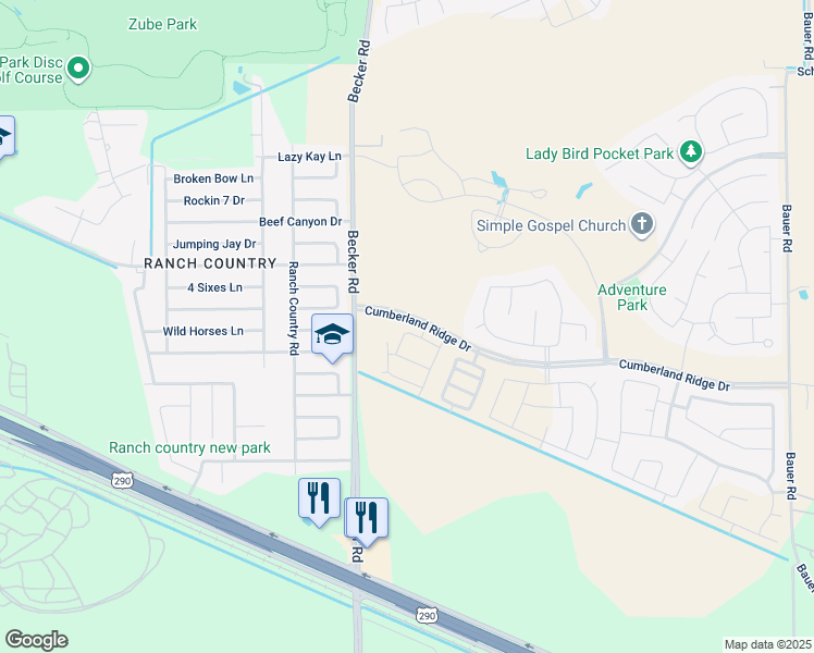 map of restaurants, bars, coffee shops, grocery stores, and more near Becker Road in Hockley