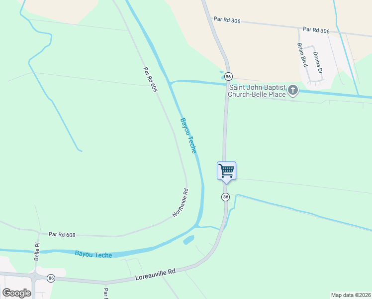 map of restaurants, bars, coffee shops, grocery stores, and more near 4605-5709 Northside Road in New Iberia