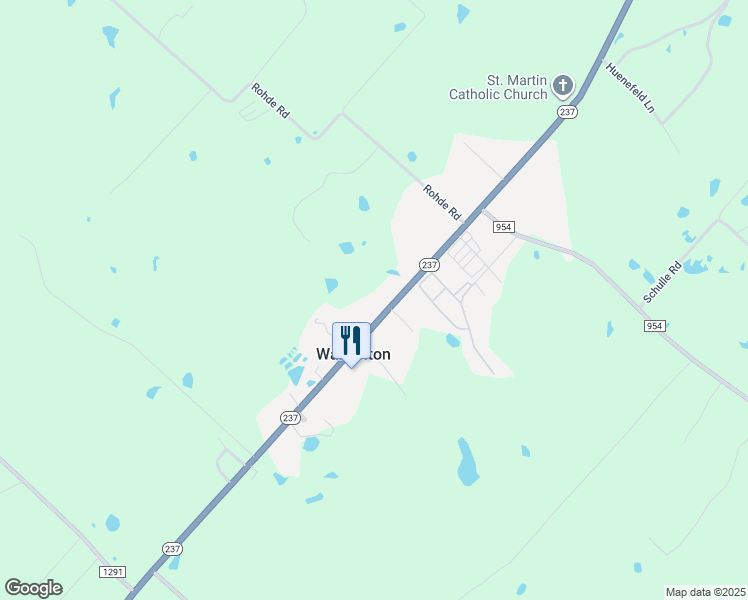 map of restaurants, bars, coffee shops, grocery stores, and more near 4212 Texas 237 in Round Top