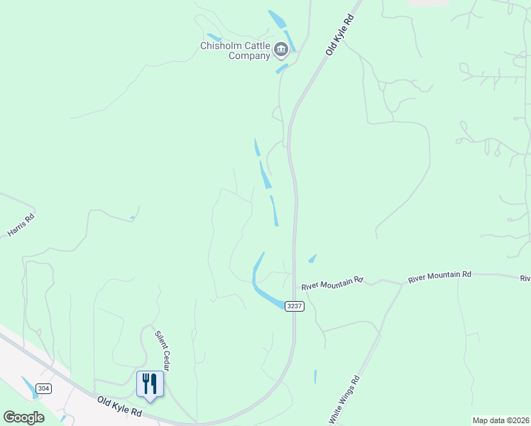 map of restaurants, bars, coffee shops, grocery stores, and more near 412 Rancho Grande Drive in Wimberley