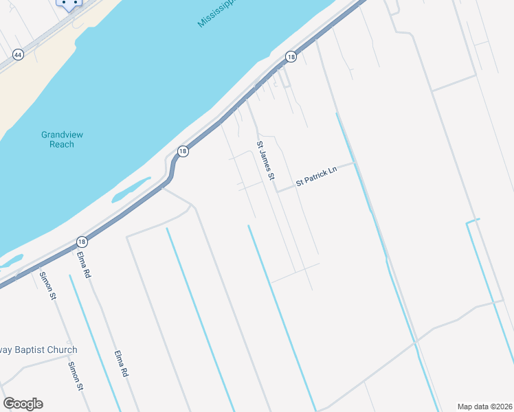 map of restaurants, bars, coffee shops, grocery stores, and more near 1275 Saint James Street in Vacherie