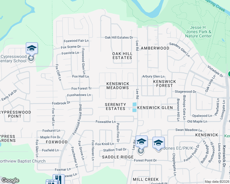 map of restaurants, bars, coffee shops, grocery stores, and more near 21159 Grandin Wood Court in Humble