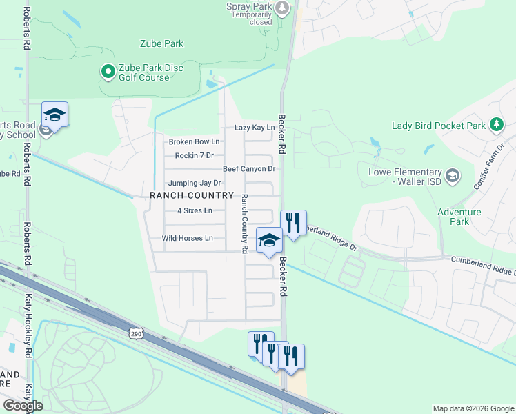 map of restaurants, bars, coffee shops, grocery stores, and more near 24122 4 Sixes Lane in Hockley