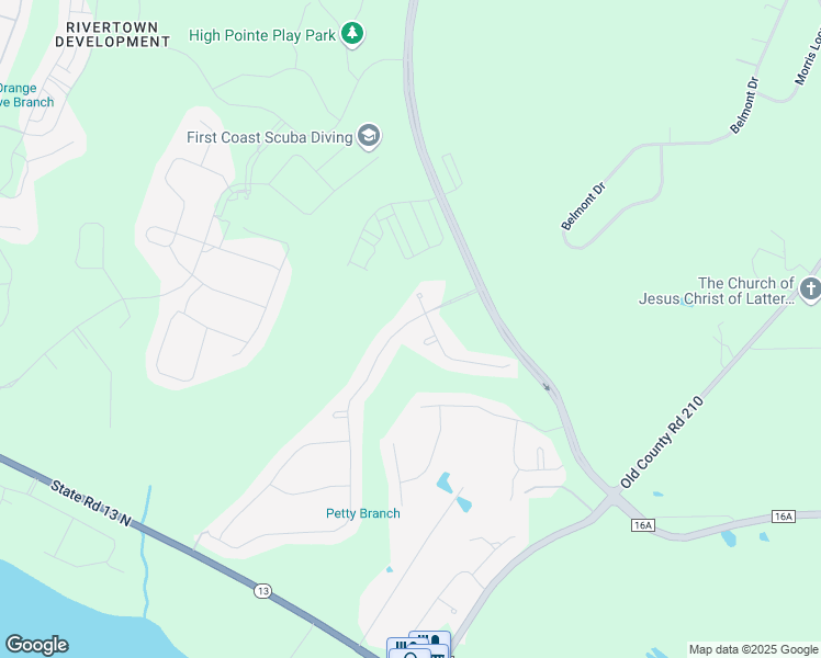 map of restaurants, bars, coffee shops, grocery stores, and more near 183 Brown Bear Run in Saint Johns