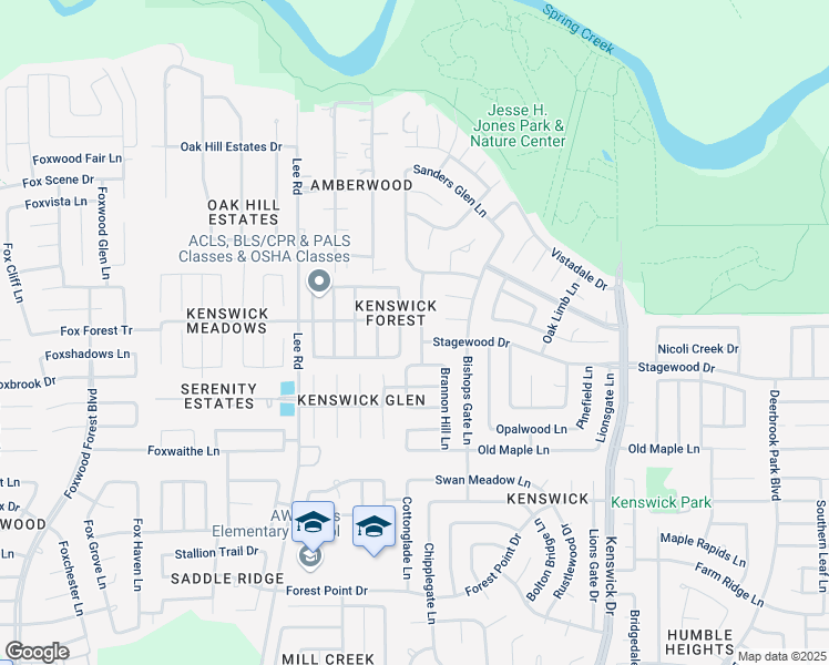 map of restaurants, bars, coffee shops, grocery stores, and more near 21123 Arcadia Park Lane in Humble
