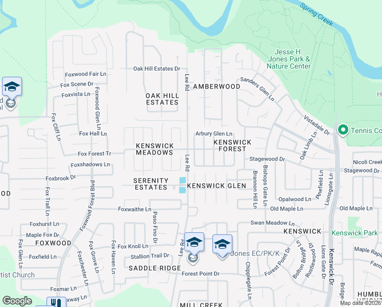 map of restaurants, bars, coffee shops, grocery stores, and more near 21142 Escala Drive in Humble