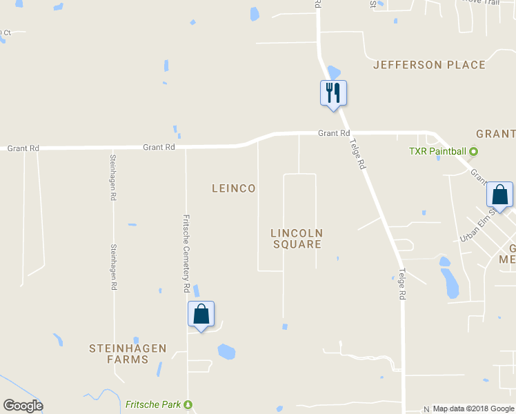 map of restaurants, bars, coffee shops, grocery stores, and more near T Richmond Road in Cypress