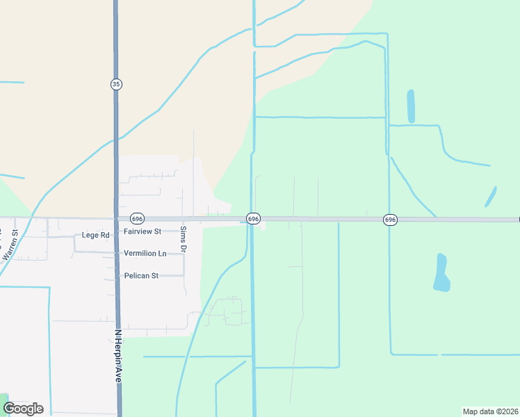 map of restaurants, bars, coffee shops, grocery stores, and more near 208-218 Louisiana 696 in Kaplan