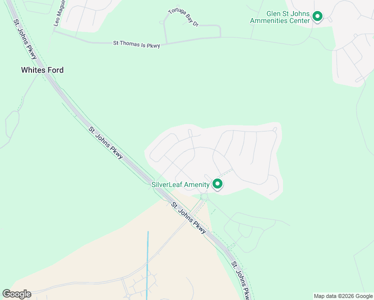 map of restaurants, bars, coffee shops, grocery stores, and more near Silverleaf Village Drive in St. Johns County