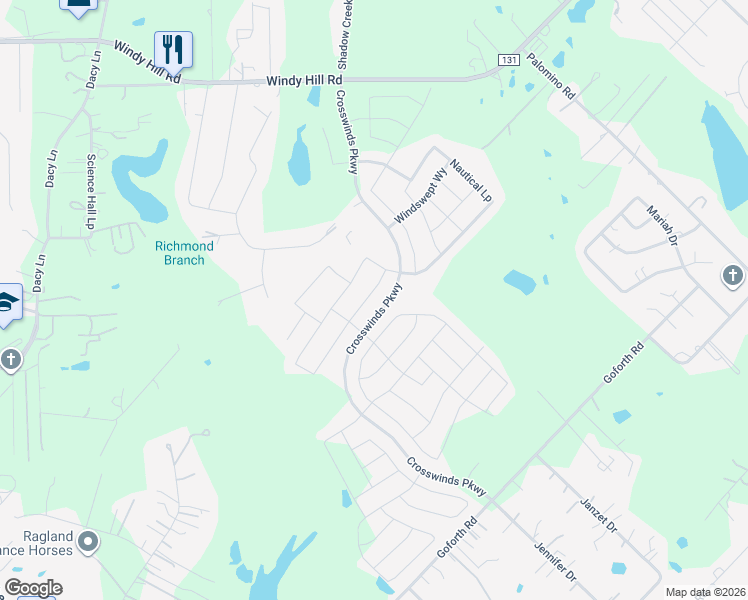 map of restaurants, bars, coffee shops, grocery stores, and more near 830 Spinnaker Loop in Niederwald