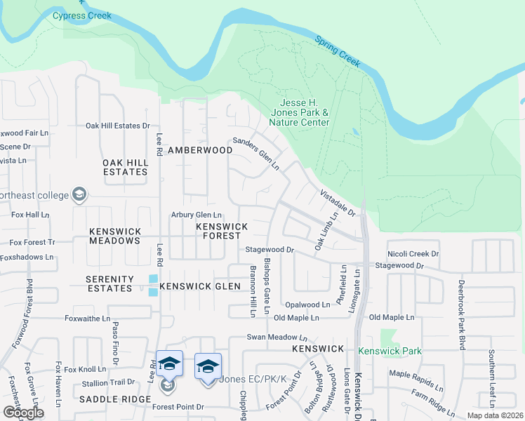 map of restaurants, bars, coffee shops, grocery stores, and more near 8122 Tassel Field Lane in Humble