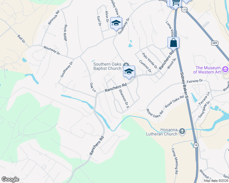 map of restaurants, bars, coffee shops, grocery stores, and more near 519 Loyal Valley Road in Kerrville