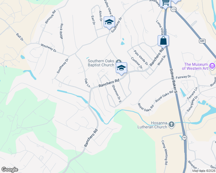 map of restaurants, bars, coffee shops, grocery stores, and more near 519 Loyal Valley South in Kerrville