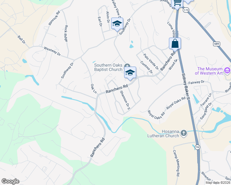 map of restaurants, bars, coffee shops, grocery stores, and more near 519 Loyal Valley South in Kerrville