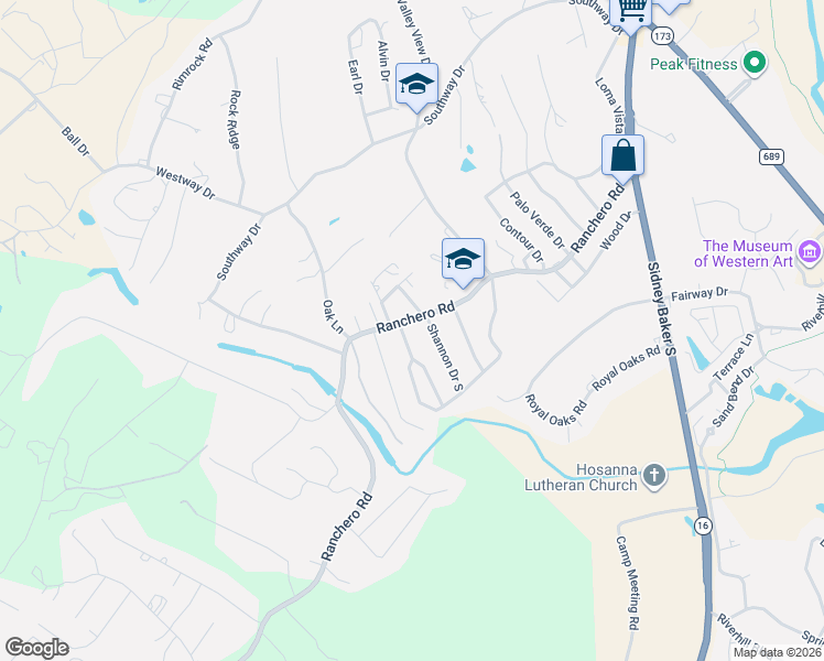 map of restaurants, bars, coffee shops, grocery stores, and more near 519 Loyal Valley Road in Kerrville