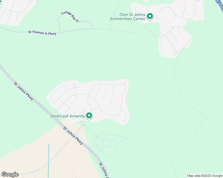 map of restaurants, bars, coffee shops, grocery stores, and more near 247 Silver Pine Drive in St. Augustine