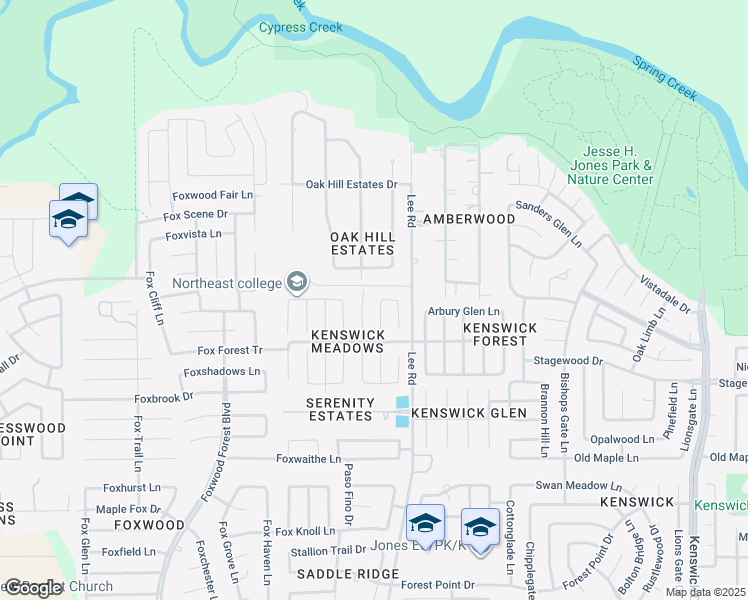 map of restaurants, bars, coffee shops, grocery stores, and more near 21247 Normand Meadows Lane in Humble