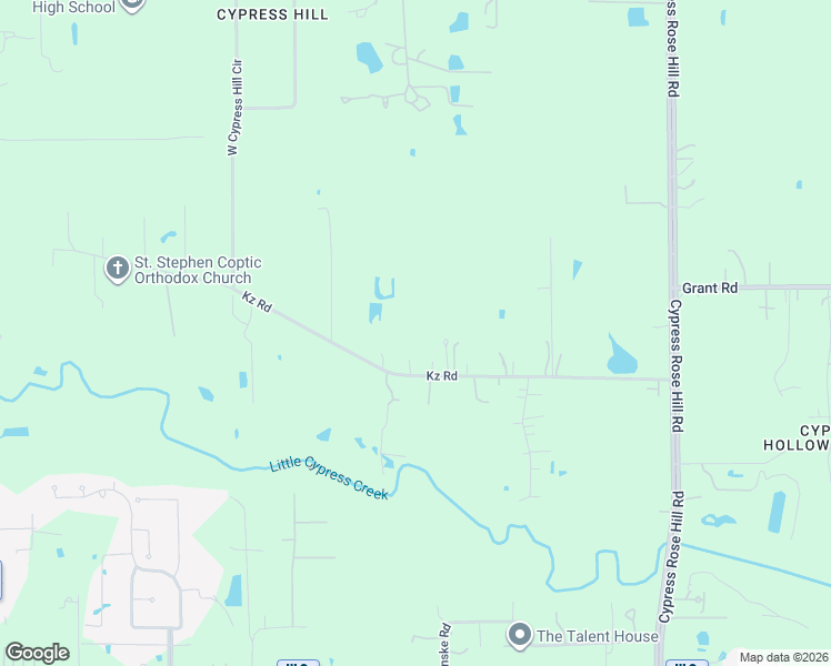 map of restaurants, bars, coffee shops, grocery stores, and more near 18634 Kz Road in Harris County