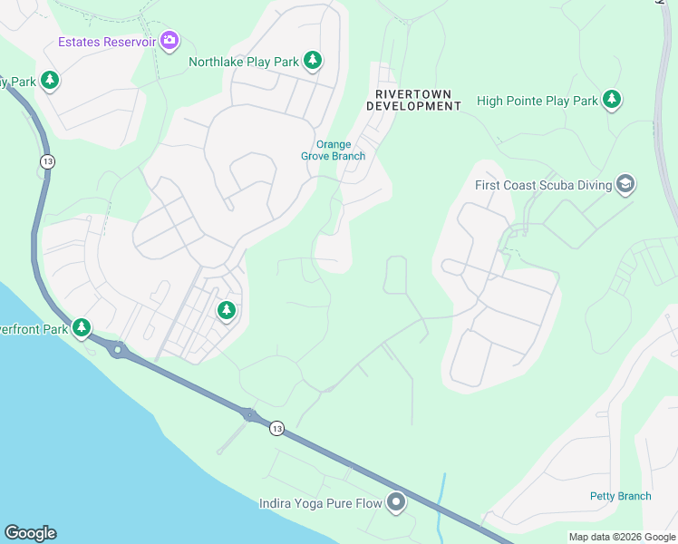 map of restaurants, bars, coffee shops, grocery stores, and more near 22 Cloverbrook Road in Saint Johns
