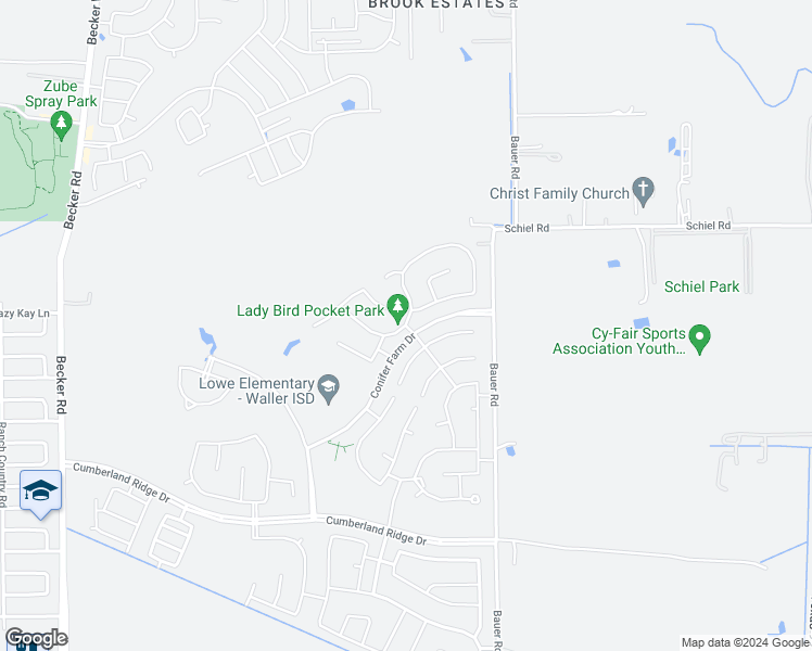map of restaurants, bars, coffee shops, grocery stores, and more near 31302 Gulf Cypress Lane in Hockley
