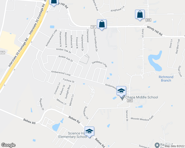 map of restaurants, bars, coffee shops, grocery stores, and more near 293 Prairie Verbena Drive in Kyle