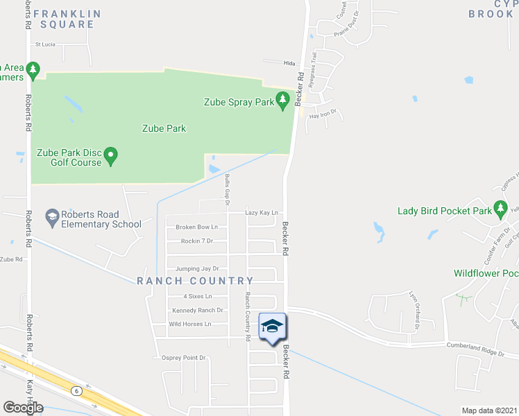 map of restaurants, bars, coffee shops, grocery stores, and more near 24110 Lazy Kay Lane in Hockley