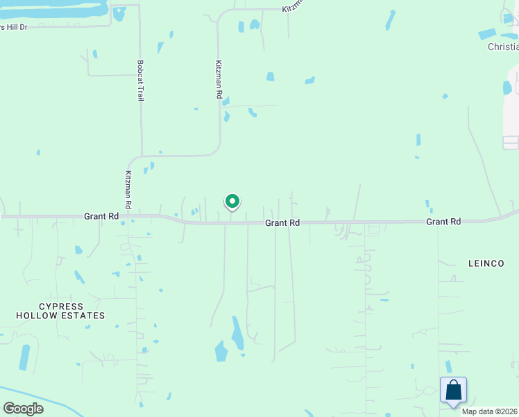 map of restaurants, bars, coffee shops, grocery stores, and more near 17018 Grant Road in Cypress