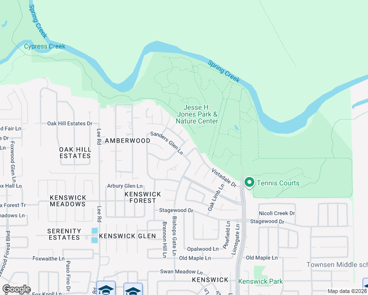 map of restaurants, bars, coffee shops, grocery stores, and more near 8210 Wooded Terrace Lane in Humble