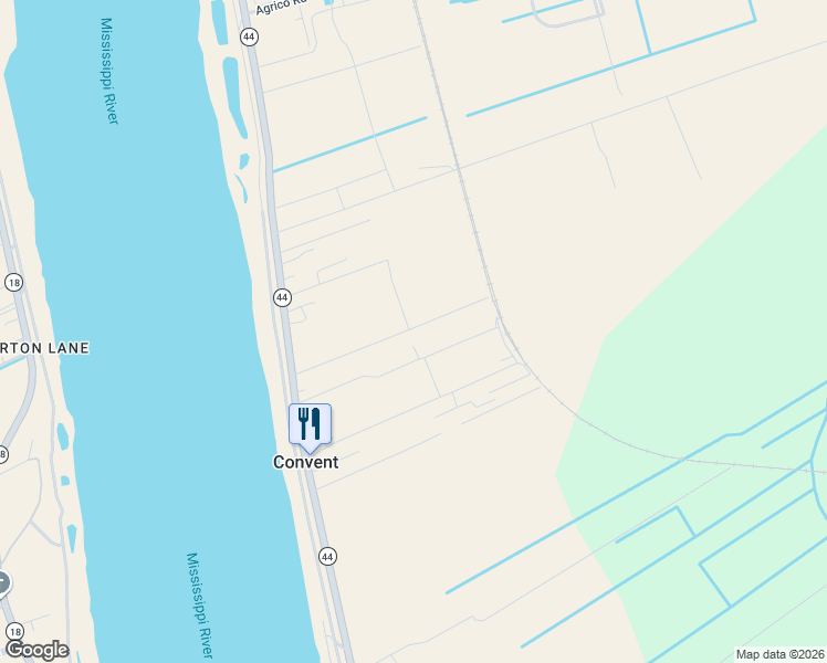 map of restaurants, bars, coffee shops, grocery stores, and more near 6220 Haydel Street in Convent