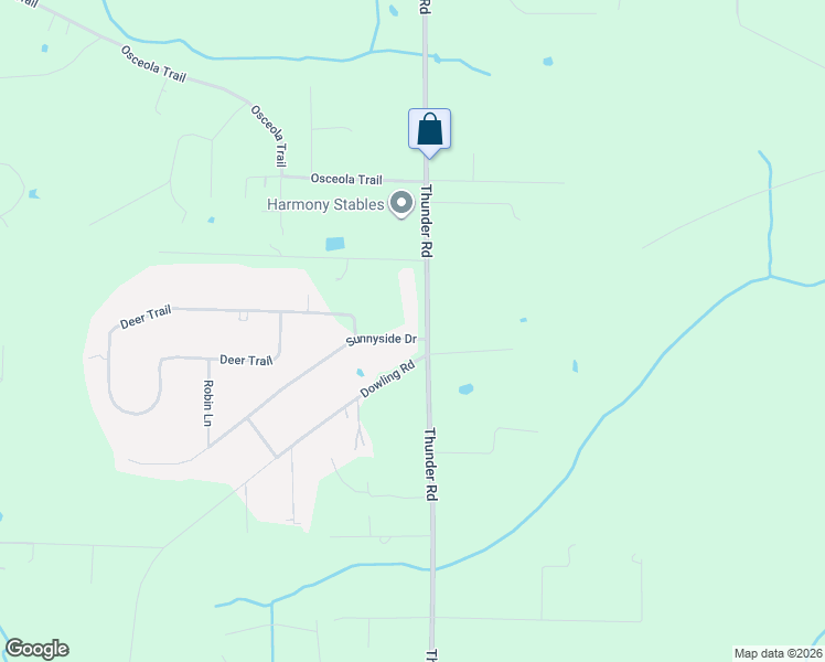 map of restaurants, bars, coffee shops, grocery stores, and more near 3075 Thunder Road in Middleburg