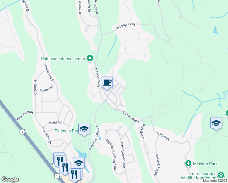 map of restaurants, bars, coffee shops, grocery stores, and more near 641 Market Street in St. Augustine