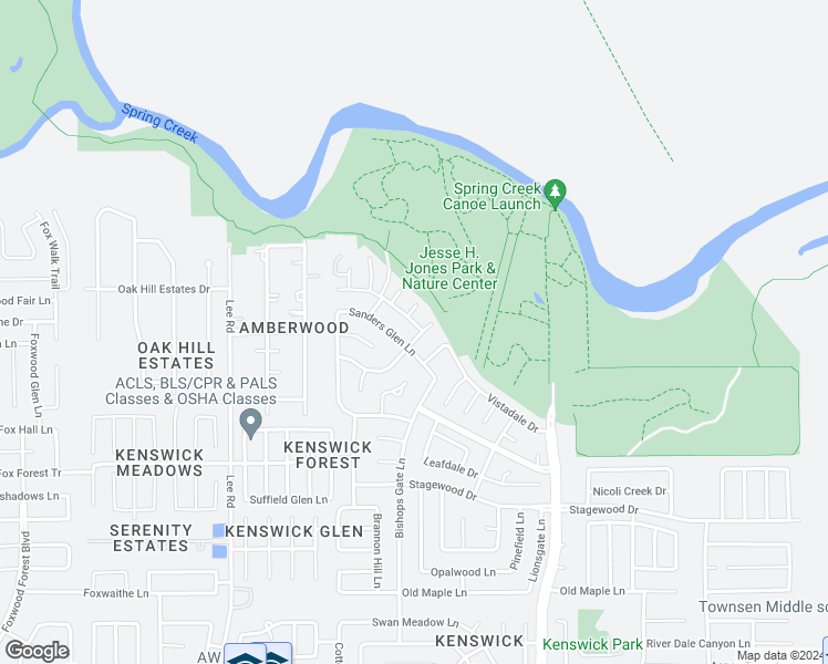 map of restaurants, bars, coffee shops, grocery stores, and more near 8154 Arrington Forest Lane in Humble