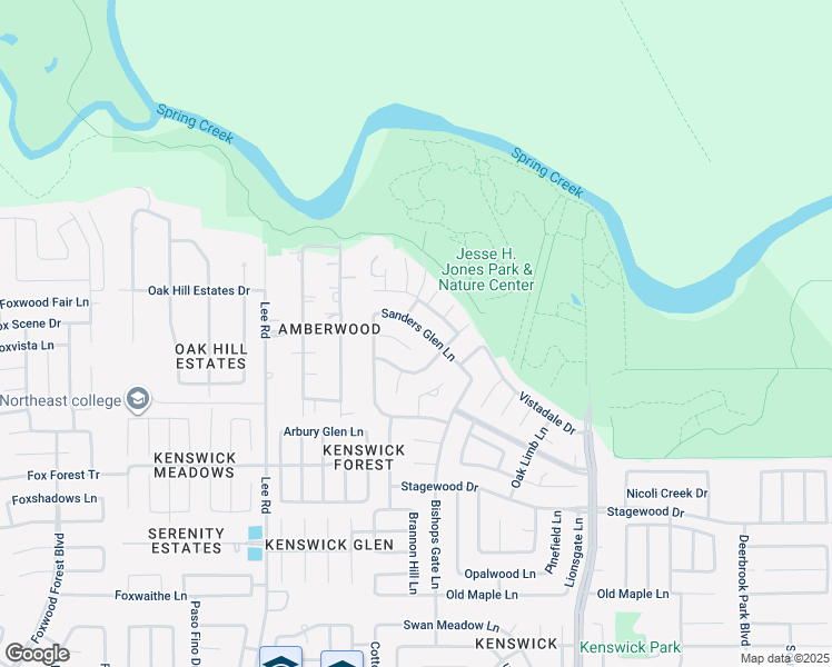 map of restaurants, bars, coffee shops, grocery stores, and more near 8118 Sanders Glen Lane in Humble
