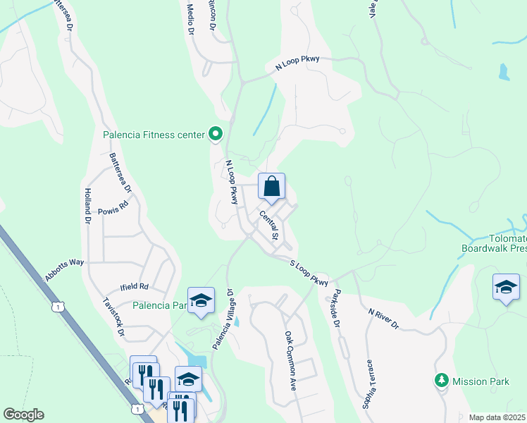 map of restaurants, bars, coffee shops, grocery stores, and more near 641 Market Street in St. Augustine
