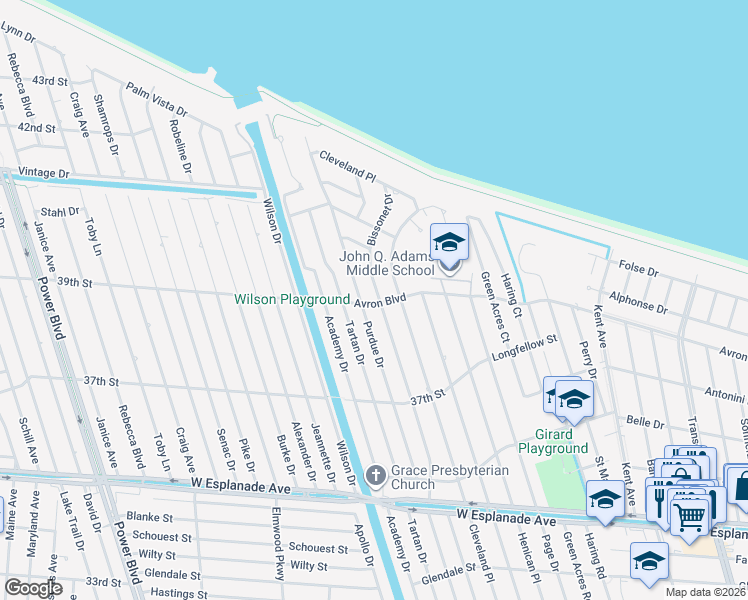 map of restaurants, bars, coffee shops, grocery stores, and more near 5000 Bissonet Drive in Metairie