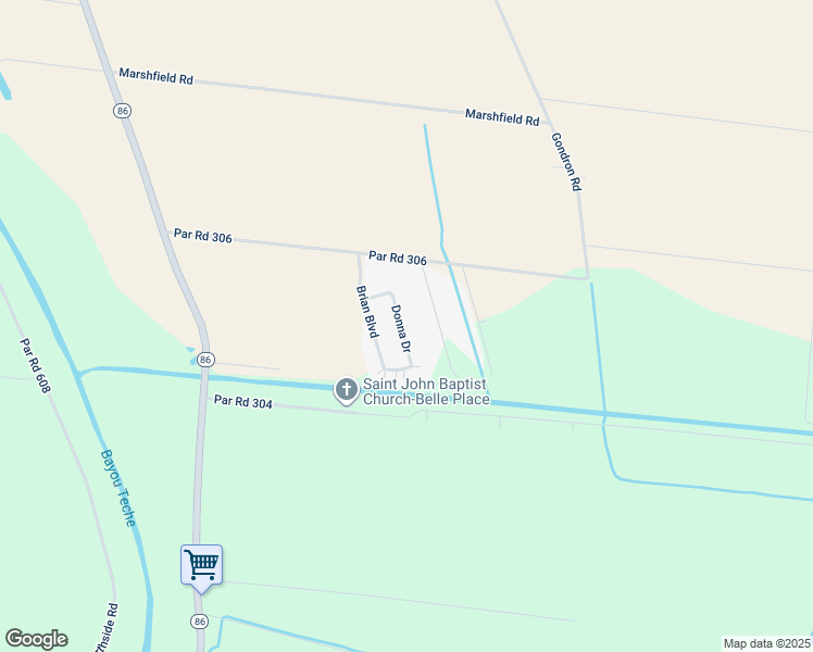 map of restaurants, bars, coffee shops, grocery stores, and more near Robin Avenue in Iberia Parish