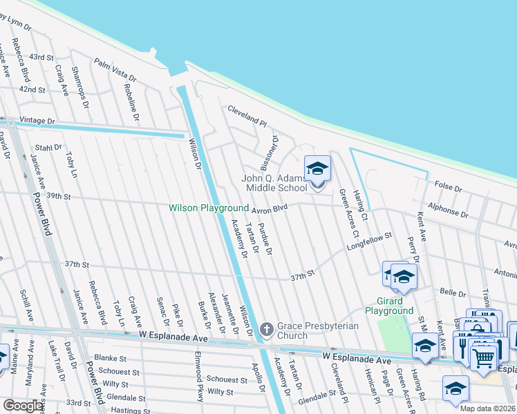map of restaurants, bars, coffee shops, grocery stores, and more near 5000 Bissonet Drive in Metairie