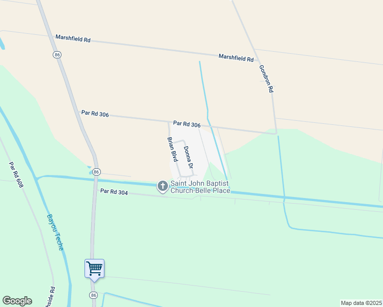 map of restaurants, bars, coffee shops, grocery stores, and more near Robin Avenue in New Iberia