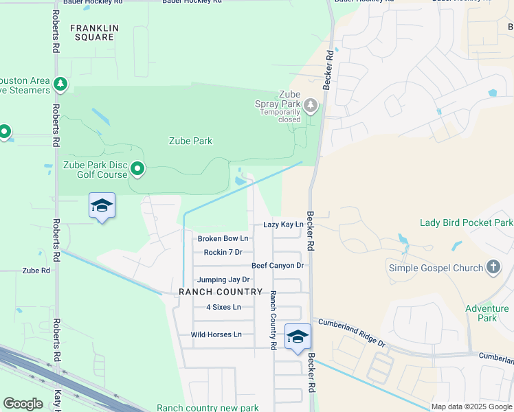 map of restaurants, bars, coffee shops, grocery stores, and more near 17823 Bullis Gap Drive in Hockley