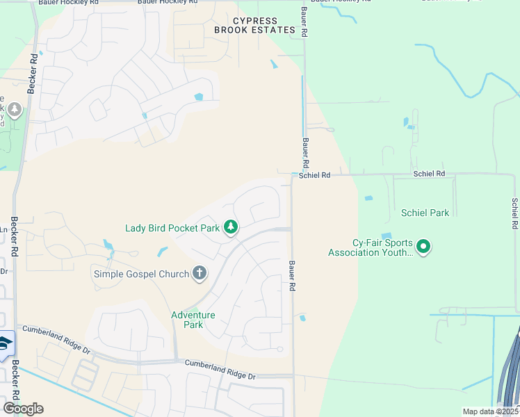map of restaurants, bars, coffee shops, grocery stores, and more near 31115 Cypress Pasture Trail in Hockley