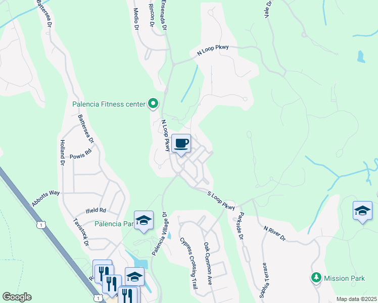 map of restaurants, bars, coffee shops, grocery stores, and more near 641 Market Street in St. Augustine