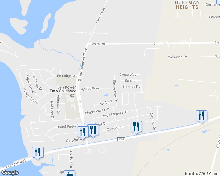 map of restaurants, bars, coffee shops, grocery stores, and more near 759 Barrys Way in Huffman