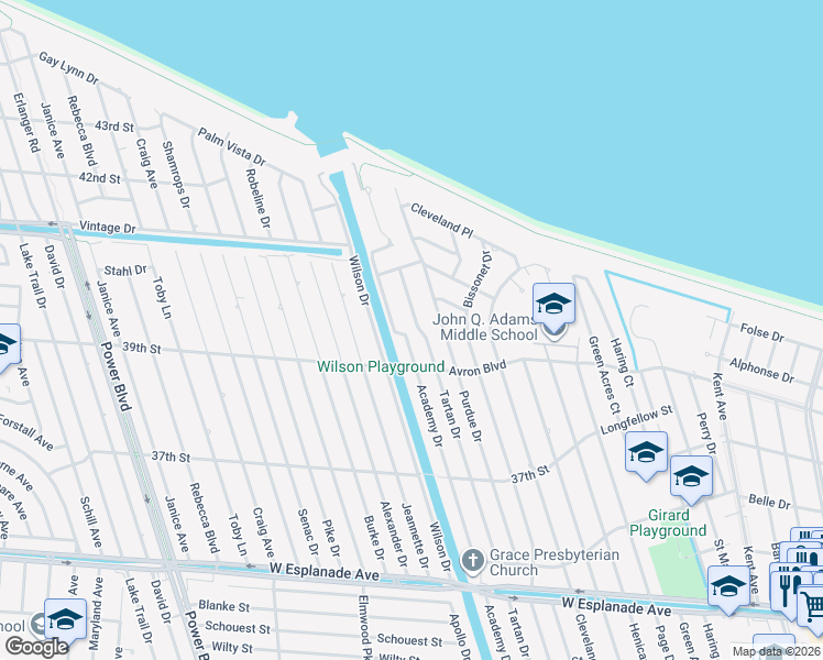 map of restaurants, bars, coffee shops, grocery stores, and more near 5101 Academy Drive in Metairie
