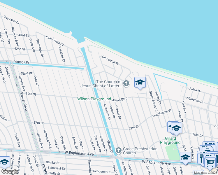 map of restaurants, bars, coffee shops, grocery stores, and more near 5036 Purdue Drive in Metairie