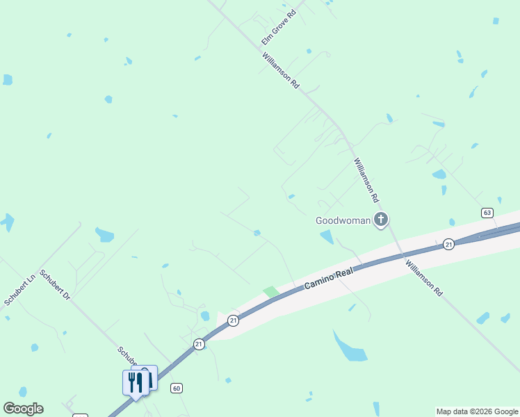 map of restaurants, bars, coffee shops, grocery stores, and more near Camino Real in Kyle