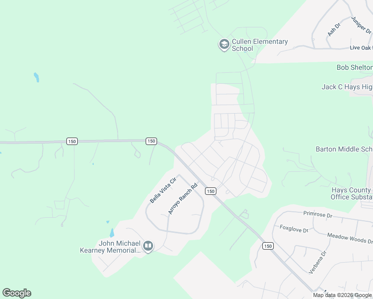 map of restaurants, bars, coffee shops, grocery stores, and more near 3874 West Farm to Market Road 150 in Kyle